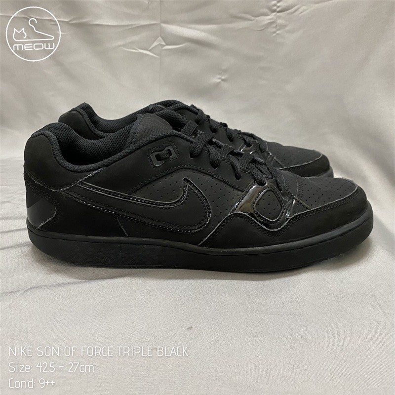 giày thể thao 2hand[NIKE SON OF FORCE TRIPLE BLACK size 42.5]