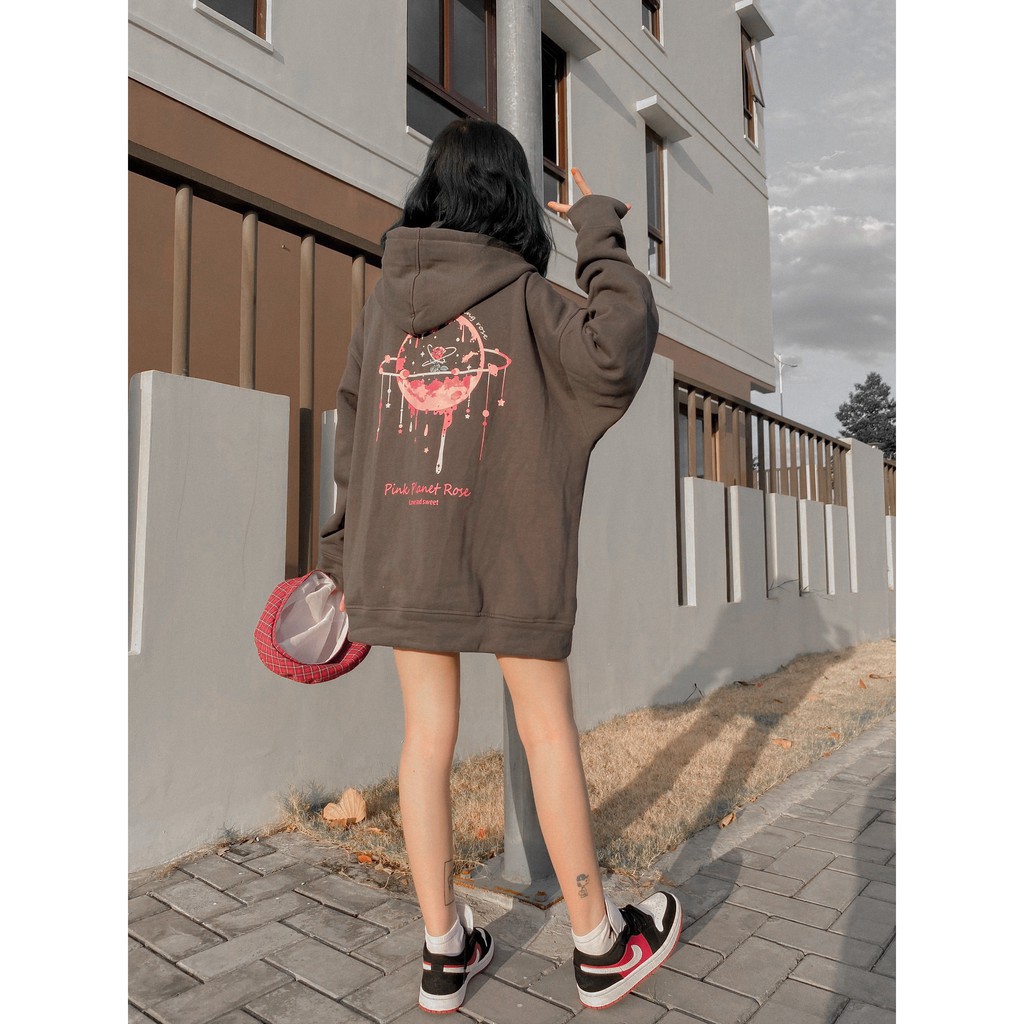 (FREESHIP) ❤ Áo khoác hoodie dây kéo form rộng PLANET ulzzang (ẢNH THẬT) (AHD001) | BigBuy360 - bigbuy360.vn