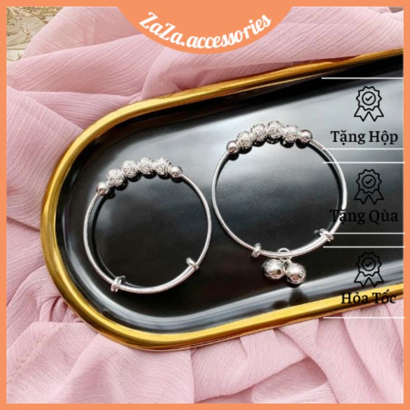 Lắc tay bạc S925 - Vòng tay bạc Ý charm bi tròn dễ thương, sang trọng ZaZa.accessories