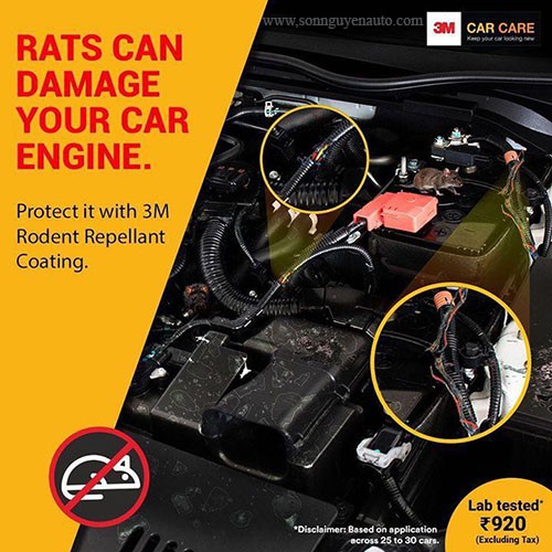 [Sonnguyen_Official] Chai xịt phủ chống chuột cắn phá khoang máy xe Ô Tô 3M Rodent Repellant Coating 89797