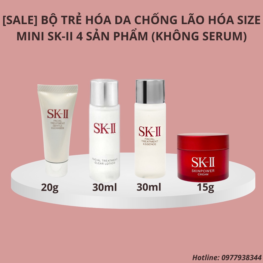 Set mini cơ bản SK-II/ SKII/ SKII gồm 4 món dưỡng da cơ bản, hàng tách set chuẩn chính hãng nội địa Nhật