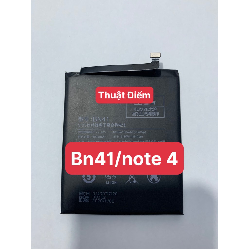 pin xiaomi Bn41 / redmi note 4