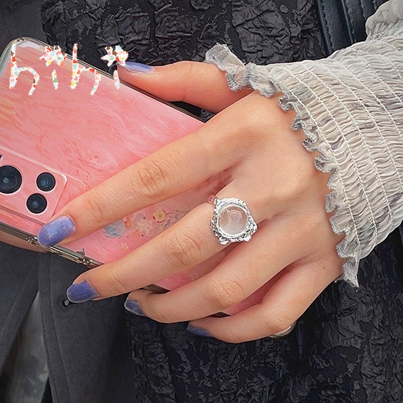 Nhẫn Hợp Kim Đính Đá Opal Nhân Tạo Thời Trang Cho Nữ