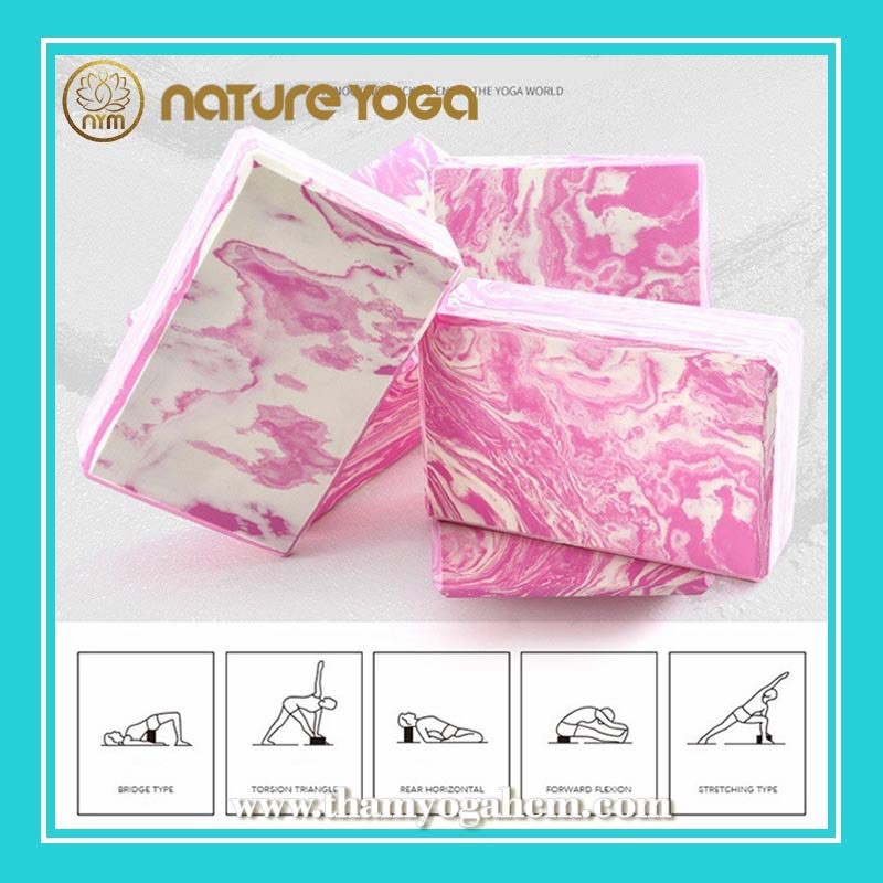 ( 1 Cặp) GẠCH /BLOCK YoGA cao cấp màu loang 7,5cm