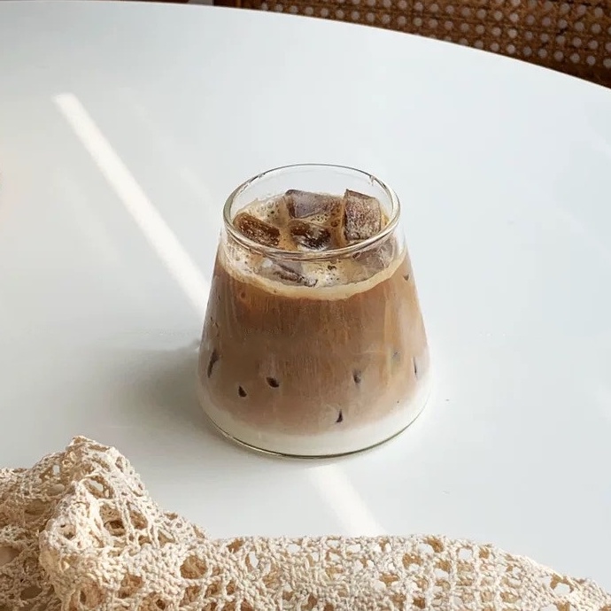 Cốc thủy tinh uống cà phê chịu nhiệt cao cấp tiện dụng