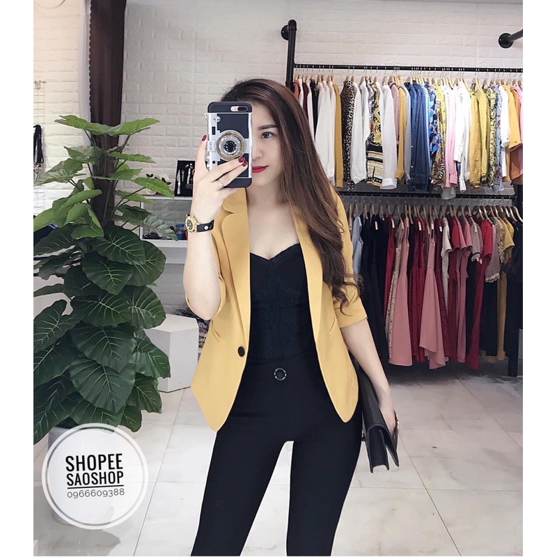 Áo vest nữ- áo blazer nữ 1 cúc kiểu dáng trẻ trung áo vest công sở cao cấp