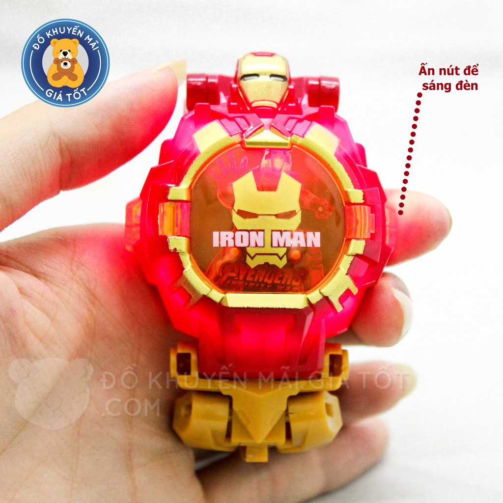 Đồ chơi đồng hồ siêu nhân trẻ em đeo tay cho bé mẫu robot biến hình có đèn cực ngầu ZL8525 - Thị trấn đồ chơi