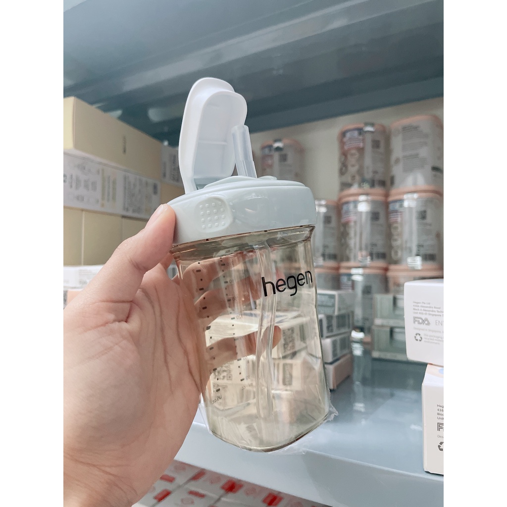 (Đọc mô tả- mẫu mới) Bộ 2 vòi hút Bình tập uống Hegen 330ml/ set núm hút/ set ống hút thay thế cho bình hút hegen