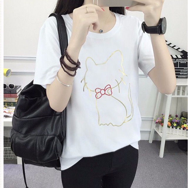 ÁO THUN NỮ MÈO CUTE