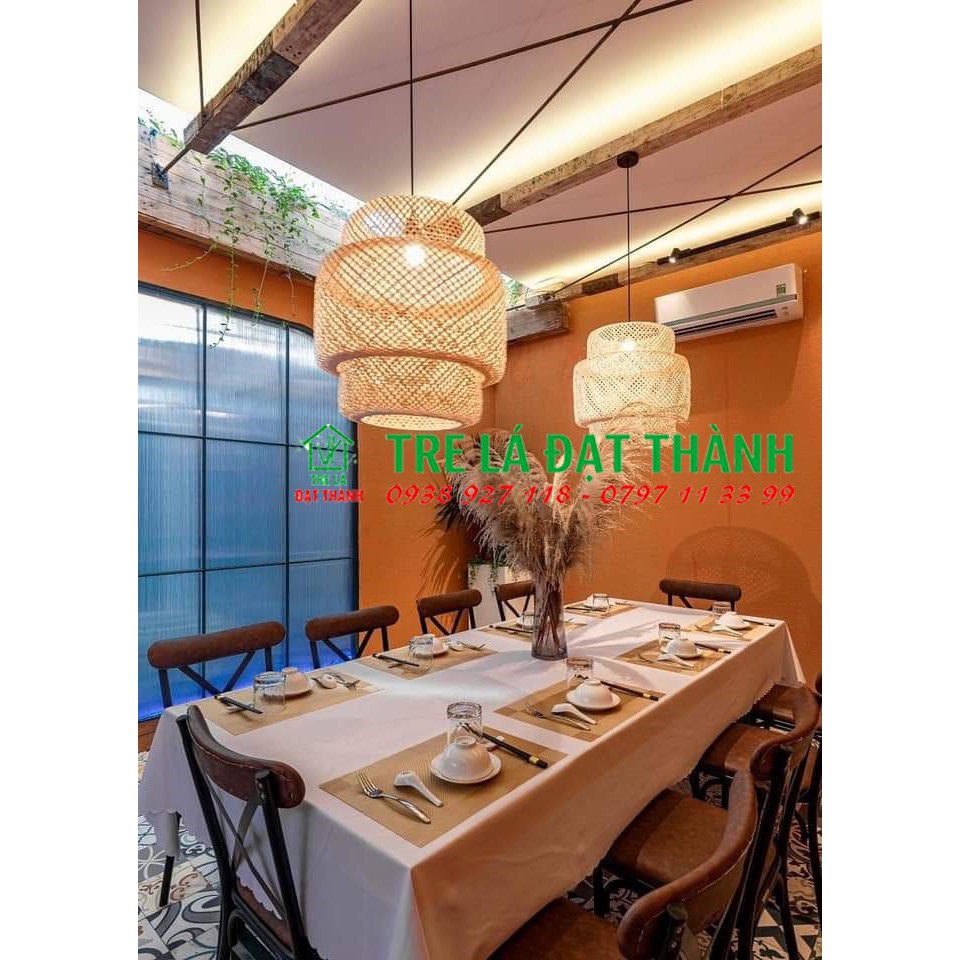 Đèn tre, lồng mây tre đèn trụ - Hàng xuất khẩu loại đẹp