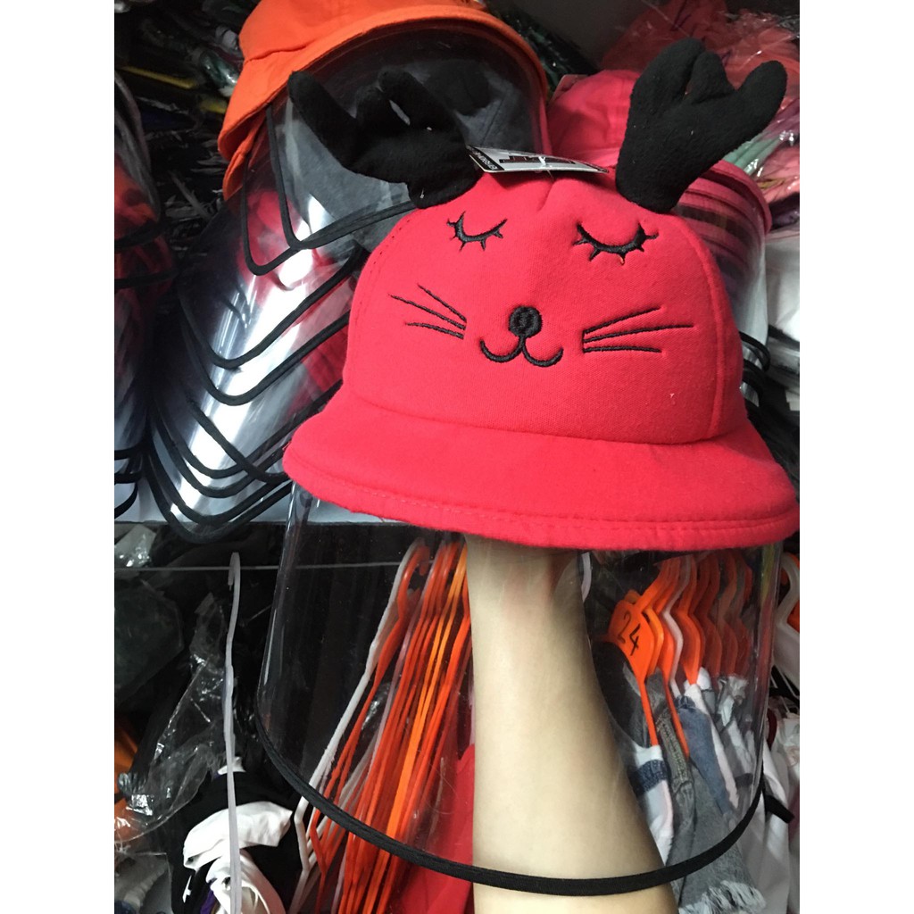 MŨ siêu kute có kính chắn phòng chống bụi, dịch bệnh - mu