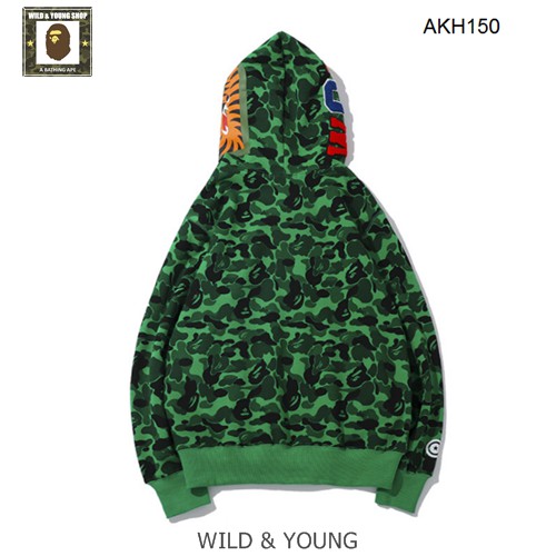 HOT SALE 2020 - Áo Khoác Bape Cá Mập Bape Shark Hoodie Sweatshirt All Green Camo (AKH150)