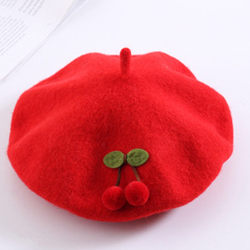 Mũ Beret Len 48-52cm Xinh Xắn Dành Cho Bé 2-8 Tuổi