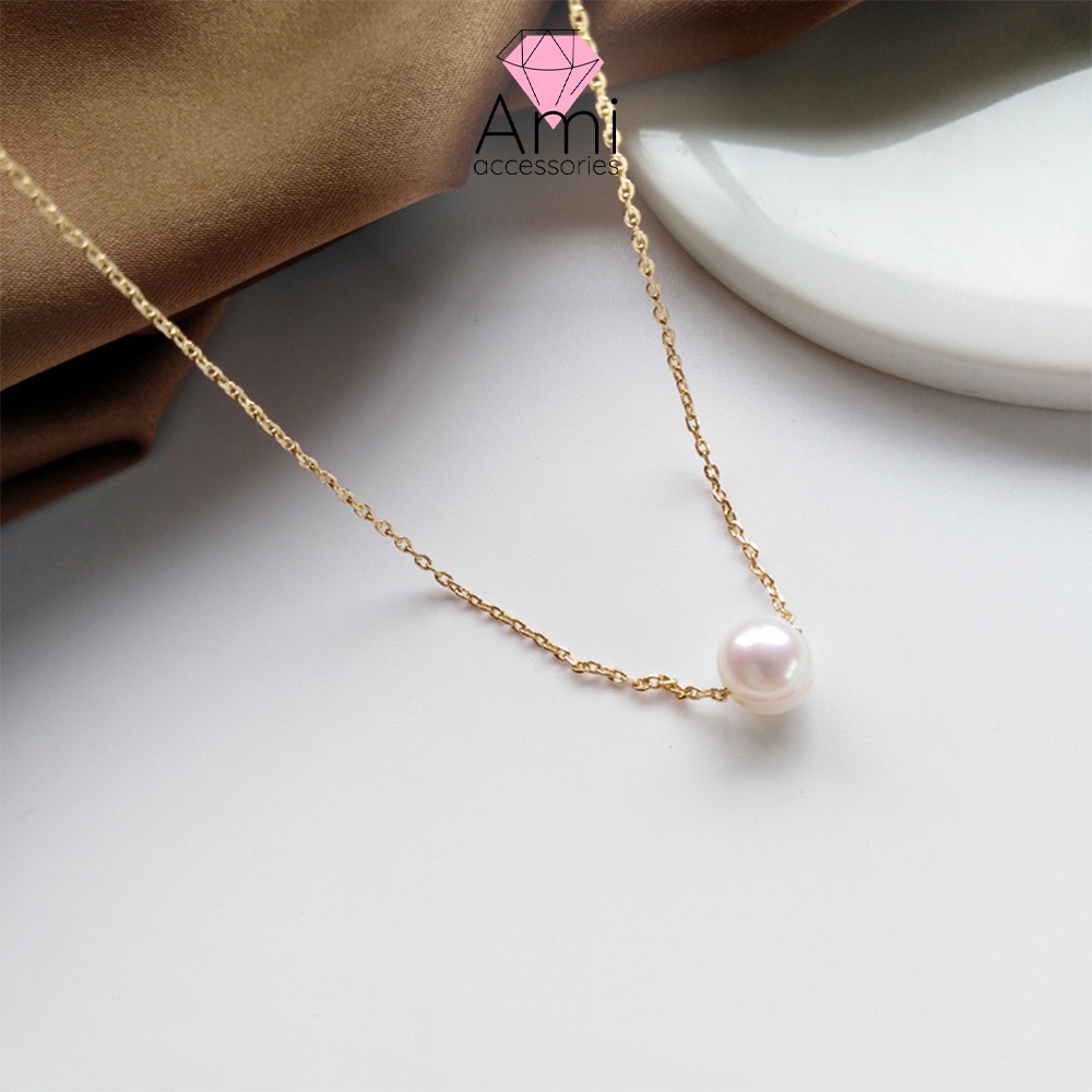 Vòng Cổ Dây Chuyền Mặt Ngọc Trai Nhân Tạo N05