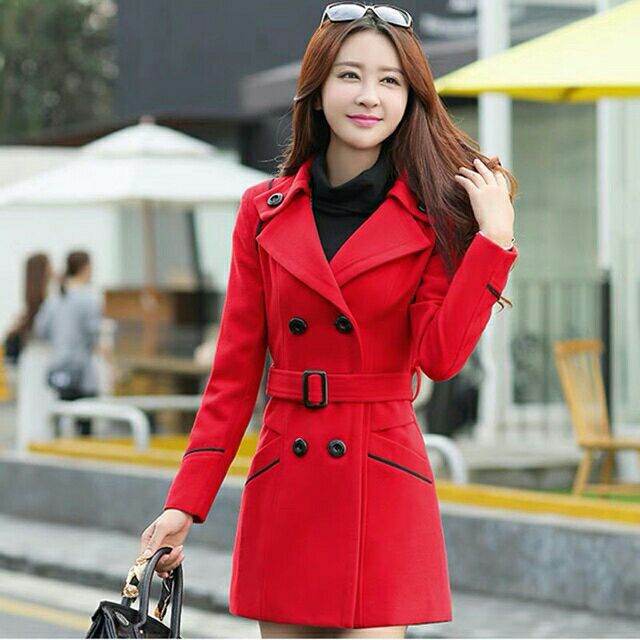 Áo dạ đỏ cực đẹp