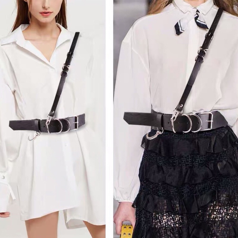 Thắt lưng dây xích nhiều lớp có thể điều chỉnh phong cách gothic đường phố độc đáo cho nữ