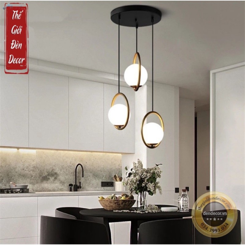 Đèn thả thủy tinh bàn ăn phòng khách hiện đại D300
