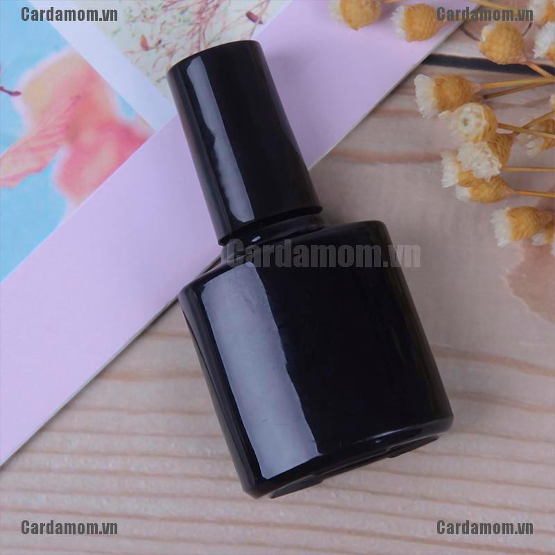 {carda} 10ml Empty Nail Polish Bottle Black Glass With Agitator Mixing Balls Nail polish{LJ}