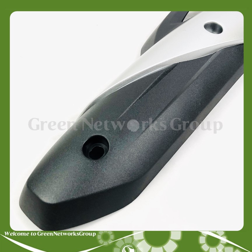 Ốp pô PCX gắn cho xe Airblade Vario Click màu đen bạc Greennetworks