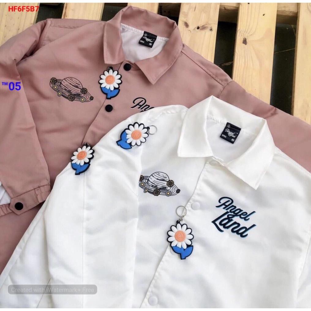 Áo Khoác Dù Chống Dành Cho Nam Nữ Có 2 Màu Jacket Form Rộng In Hình Angle Land Đôi Unisex XUKA SHOP