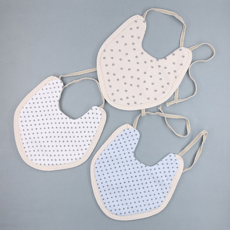 Yếm Ăn Cotton Hai Mặt In Họa Tiết Hoạt Hình Xinh Xắn Dành Cho Bé