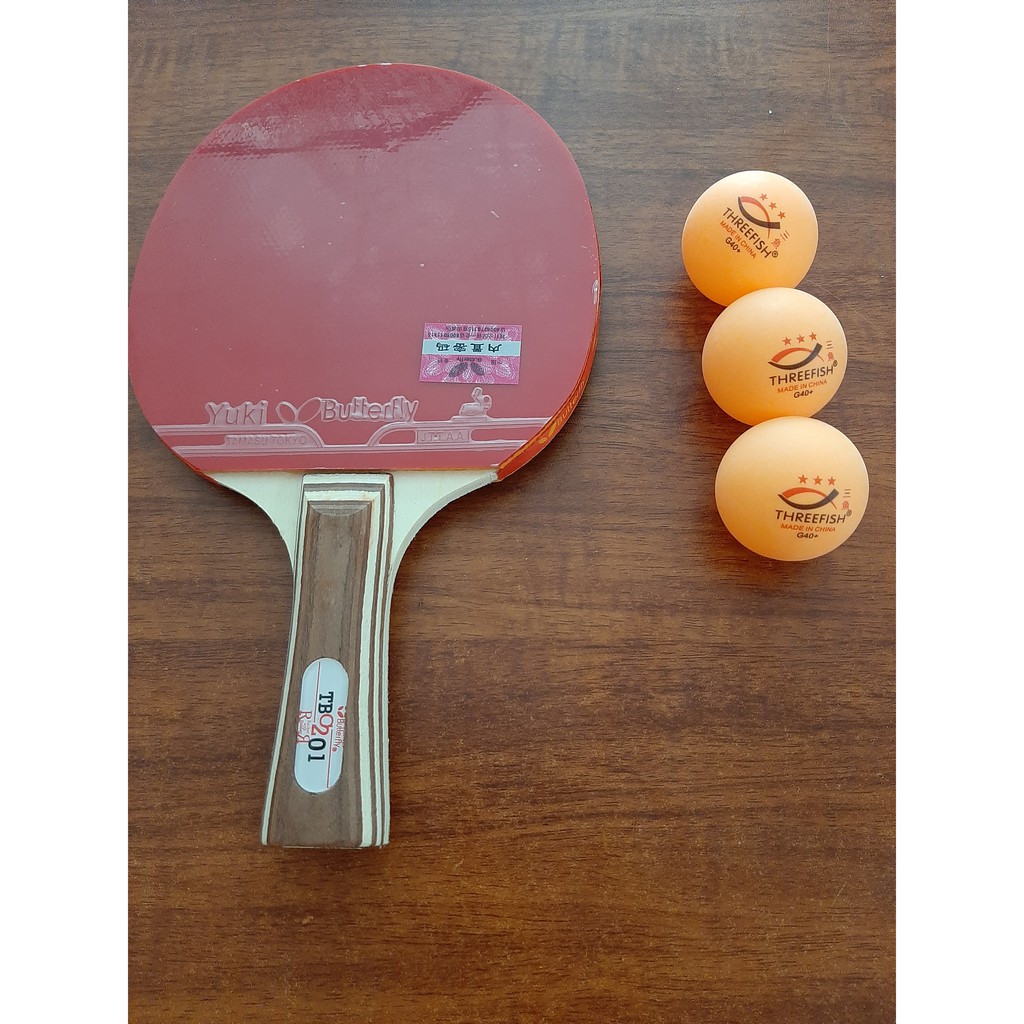 Vợt bóng bàn Butterfly 201 (kèm túi vợt) + TẶNG QUẢ BÓNG BÀN TẬP LUYỆN