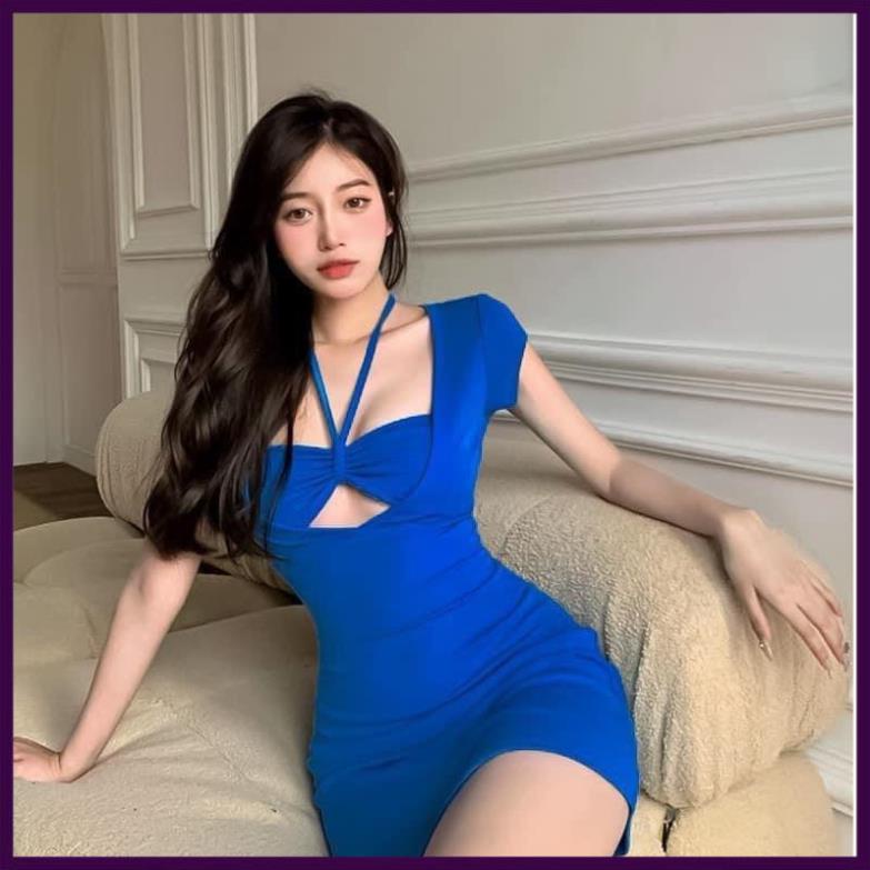 [Siêu Hot] Đầm Body Yếm dây cổ [Ảnh Thật]