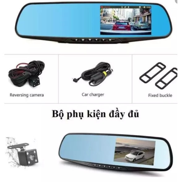 Camera Hành Trình Dạng Gương Chuyên Dụng Dành Cho Xe Hơi - Xe Tải - Có Camera Lùi Độ Phân Giải HD Hình Ảnh Rõ Nét | WebRaoVat - webraovat.net.vn