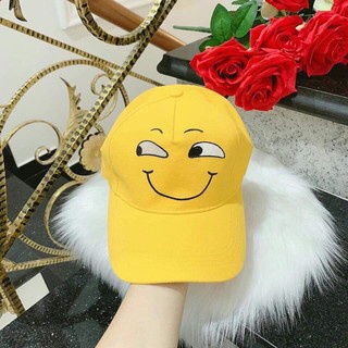 Mũ Lưỡi Trai Thêu Hình Mặt Icon Nón Kết Form Unisex Nam Nữ K33