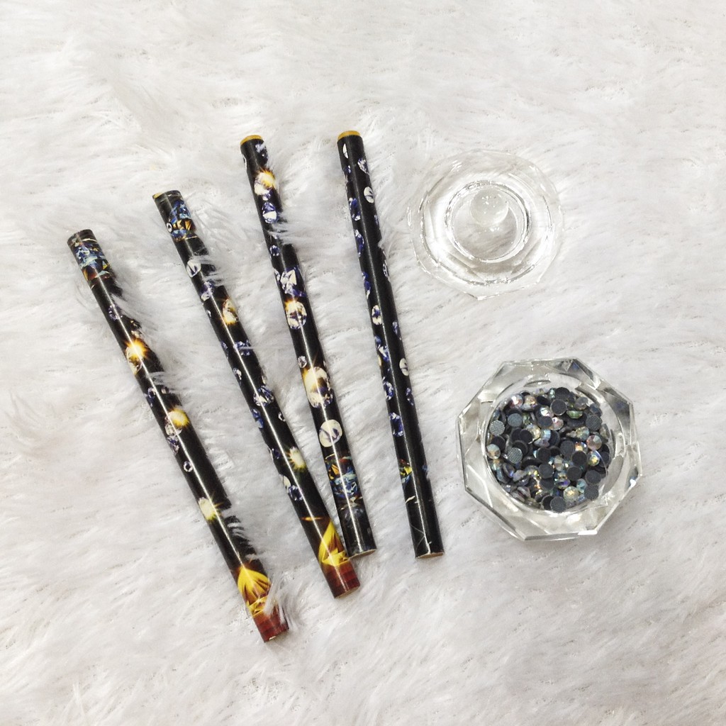 Bút chấm đá xoàn ủi nhiệt viết sáp đính áo trang trí trang phục dài 11CM