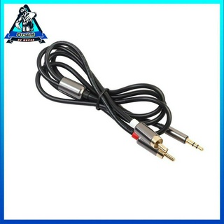 Cáp âm thanh 3,5 mm đến 2 RCA 1m Bộ chia AUX Cáp chuyển đổi âm thanh nổi từ nam sang nam