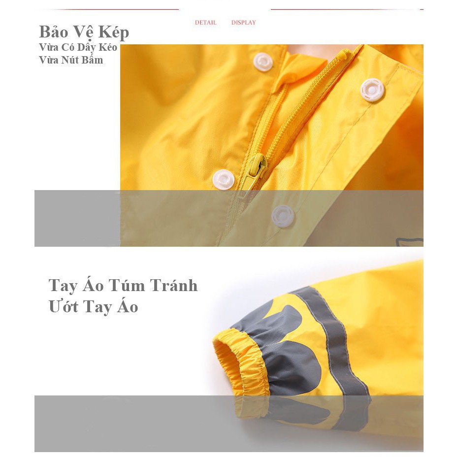 Bộ áo mưa liền quần siêu đẹp cho trẻ em