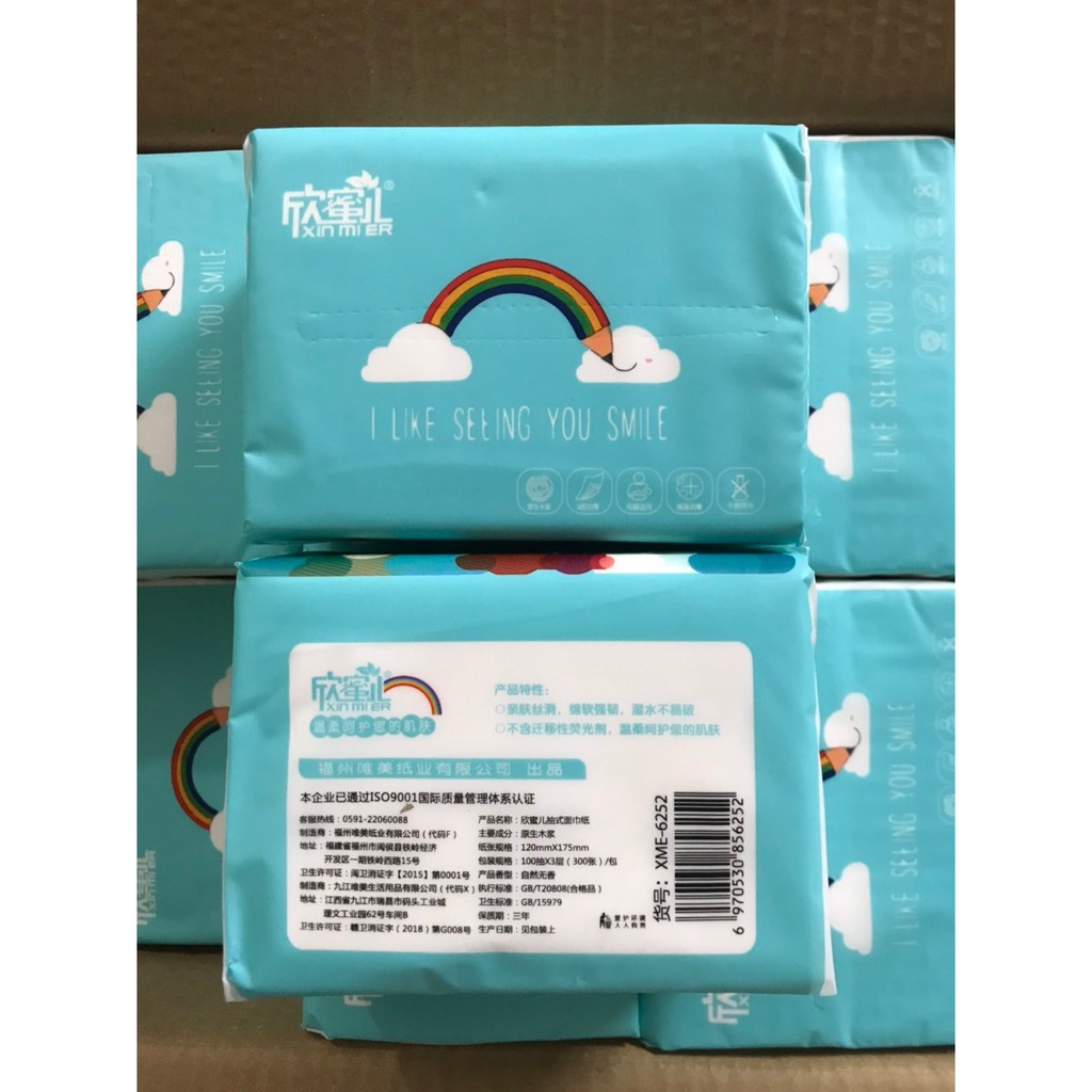 Giấy ăn cầu vồng chất liệu tự nhiên thân thiện môi trường