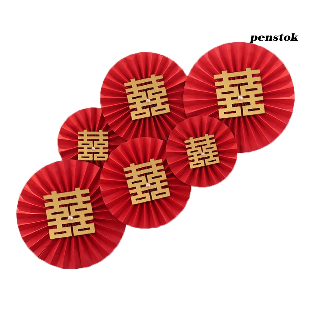 Quạt Giấy Treo Tường Trang Trí Tiệc Cưới / Valentine Phong Cách Trung Hoa