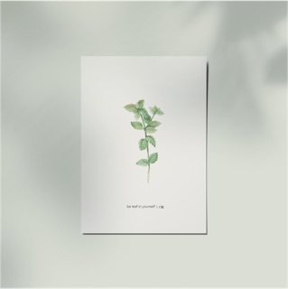 Thiệp ÔM - Bạc Hà | Card - Mint
