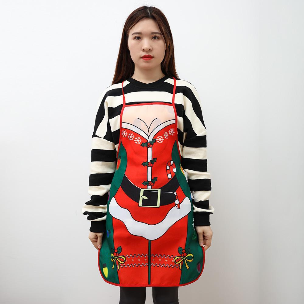 CONOPERY Tạp Dề Màu Sắc Thời Trang Dùng Làm Quà Tặng Giáng Sinh