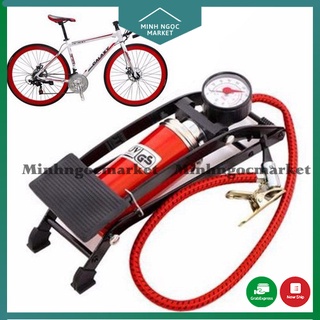 Bơm xe đạp, xe máy đạp chân loại tốt bơm mạnh tiện lợi cho gia đình