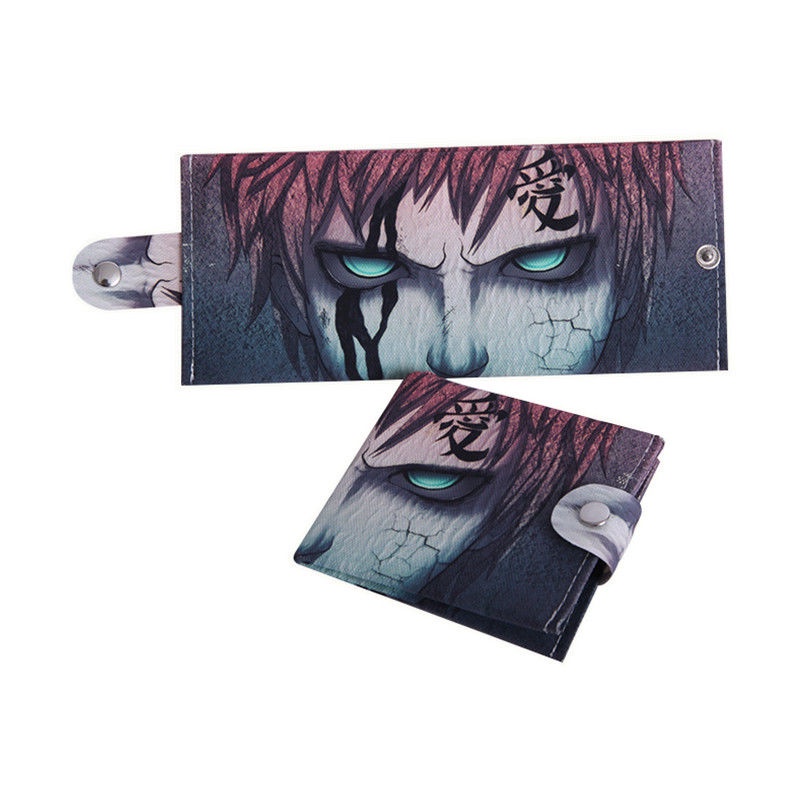 Ví Canvas Ngắn Nhiều Ngăn In Họa Tiết Naruto Có Khóa Kéo Tiện Dụng Cho Học Sinh