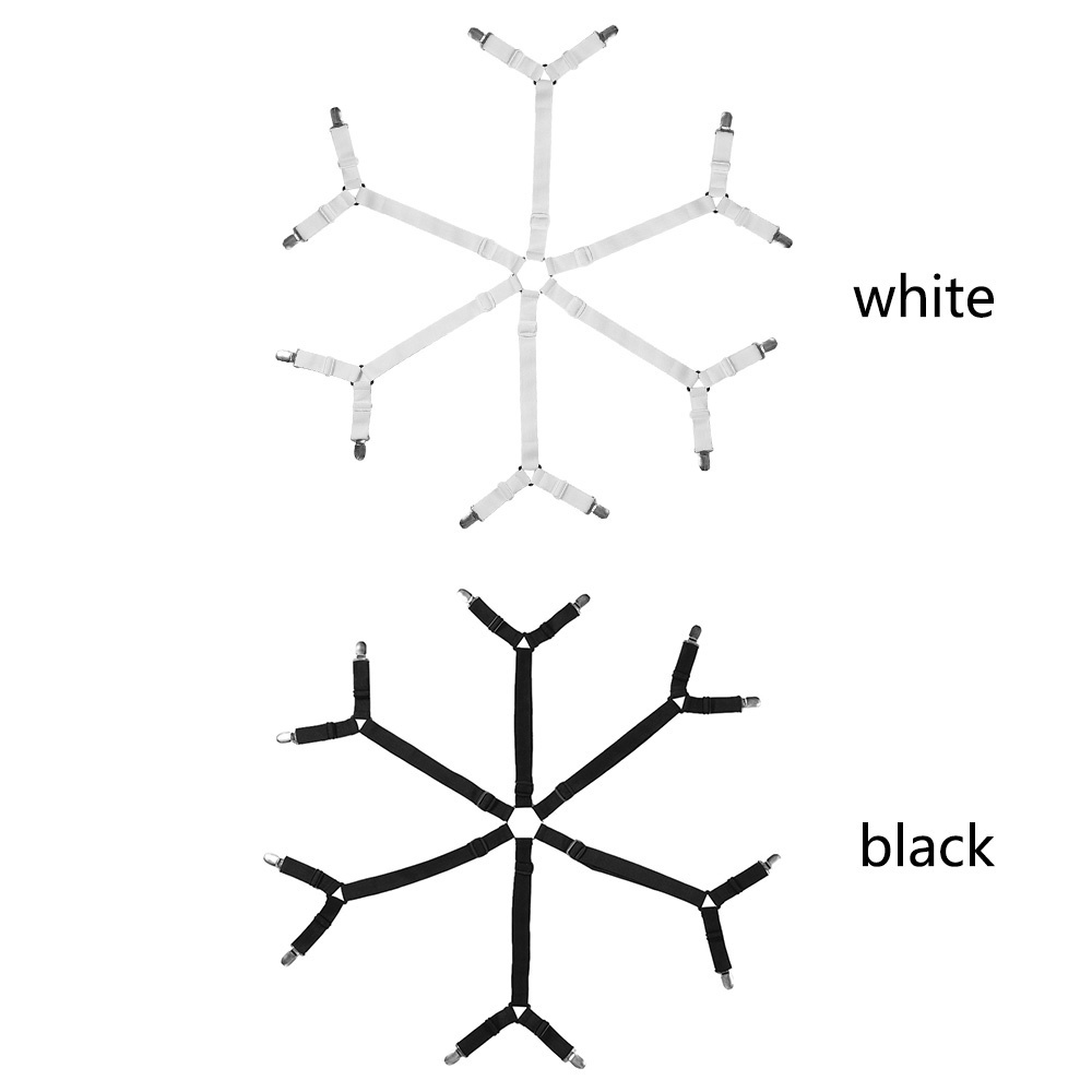Dây Đai Cố Định Ga Giường 6 Mặt Chống Trượt Co Giãn 3 Chiều