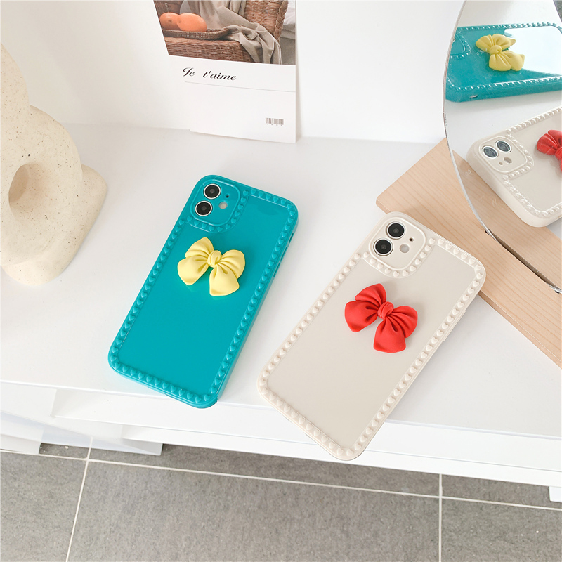 Ốp điện thoại trang trí nơ DIY cho thích hợp cho iPhone 11 12 Pro Max mini