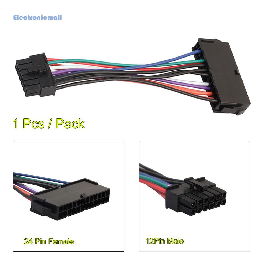 ElectronicMall01 ATX 24-Pin Female to 12-Pin Male PSU Converter Adapter for Acer Q87H3