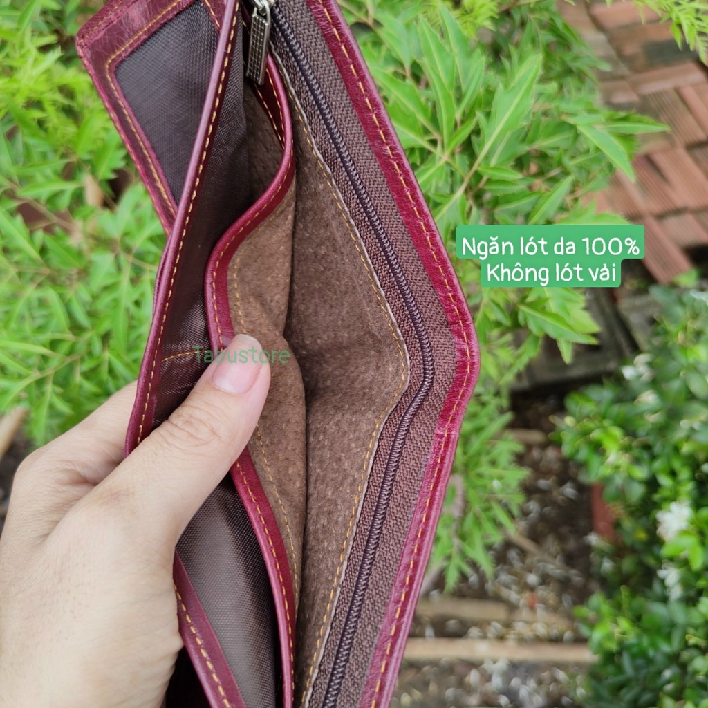 Ví Da Bò Già Nappa Nhập-Logo Hợp Kim Đồng Đúc Cefiro 1997 Thiết Kế Tỉ Mỉ Cao Cấp BH 24 Tháng