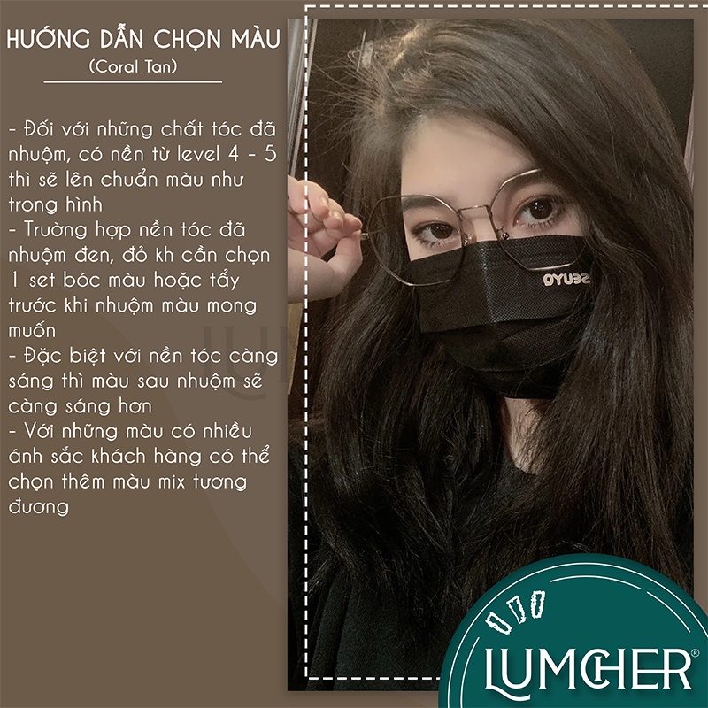 Thuốc nhuộm tóc Trà San Hô không tẩy giá rẻ chính hãng Lumcher LC25