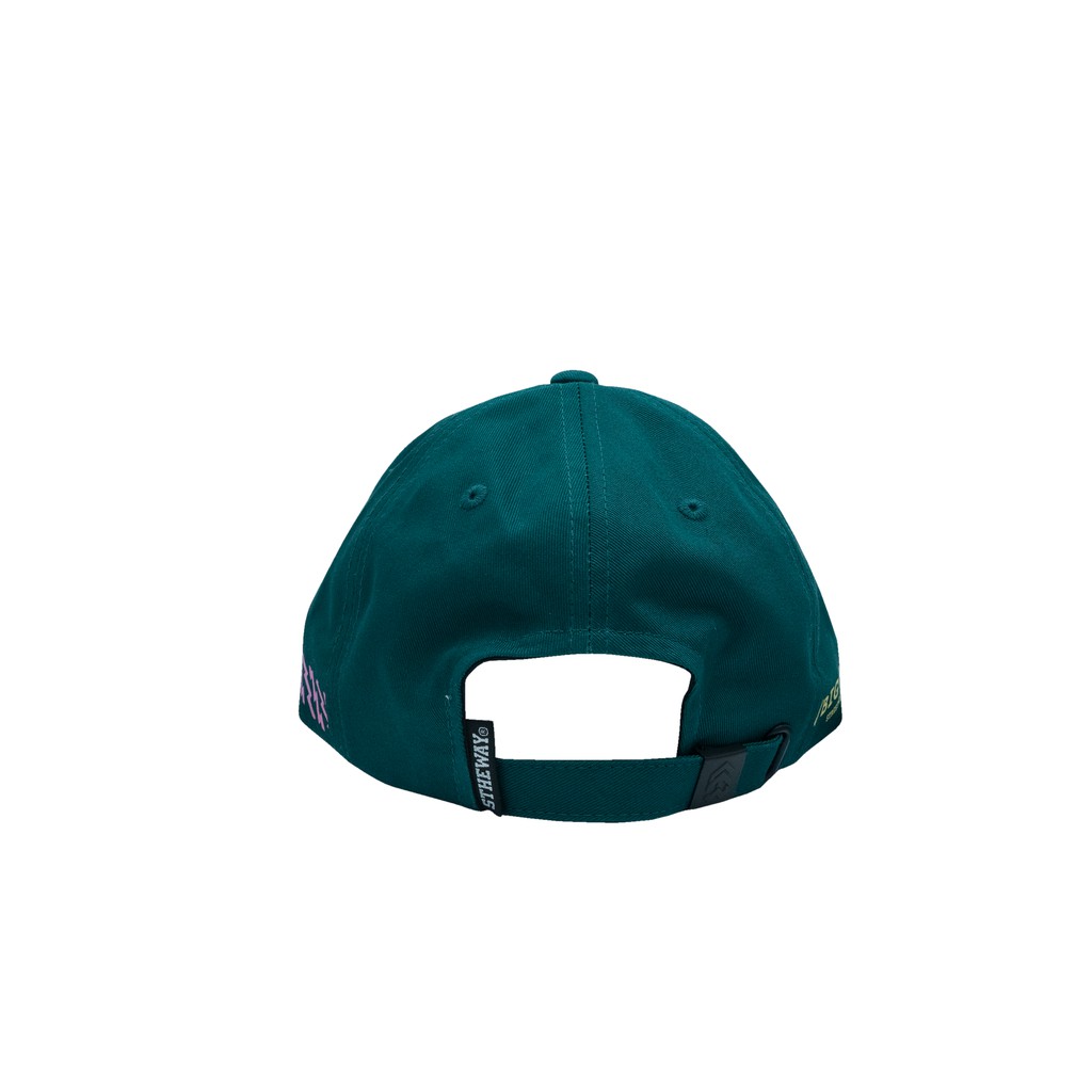5THEWAY® /oval/ UNSTRUCTURE WASHED DAD CAP™ in STORM aka Nón Lưỡi Trai Xanh Lá