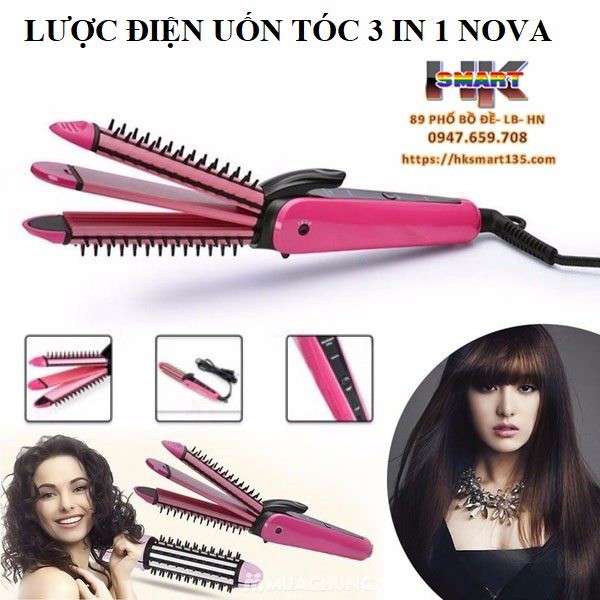 MÁY UỐN DUỖI TÓC ĐA NĂNG NOVA 8890 LÀM PHỒNG UỐN CÚP UỐN XOĂN CỰC ĐẸP TẠI NHÀ