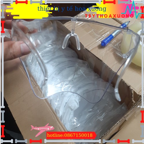 Kính chống giọt bắn phòng dịch bảo hộ trong suốt - Mặt nạ chống giọt bắn chống bụi gió phong cách