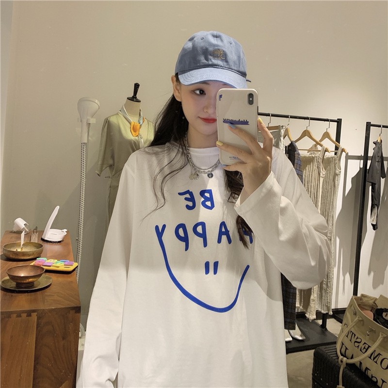 Áo Thun Tay Dài Dáng Rộng Mỏng Dáng Unisex Phong Cách Hàn Quốc Siêu Xinh ATDT01