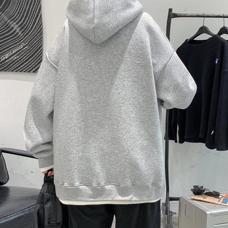 Áo Hoodie Tay Dài Dáng Rộng In Chữ Thời Trang Hàn Quốc Trẻ Trung Cho Nam