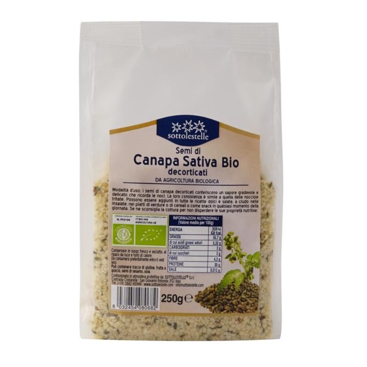 Hạt Gai Dầu, Gai Dầu Hữu Cơ Đã Tách Vỏ - Gói 250g Sottolestelle