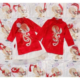 Mh bán sỉ áo dài hình chim phượng cho bt bg